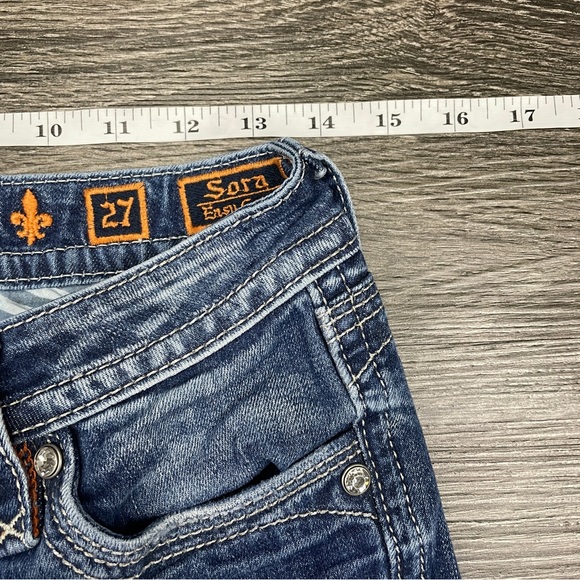 ROCK REVIVAL Sora Capris Womens 27 Flap Pocket Bling 24" Inseam Low Rise - Picture 6 of 15